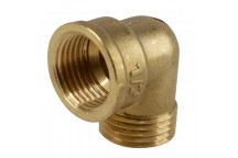 3/8\" Brass Male/Female Elbow