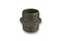 25mm Black Wrought Iron Hex Nipple