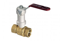 15mm D171EXS Bronze Ball Valve Red Lever Extended PN25 FxF