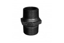 25 x 15mm F245 Black Malleable Iron Hex Nipple