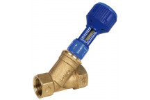 15mm ART26 DZR Brass Double Regulating Valve BSPP PN20 - Low Flow