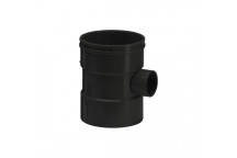 110/40mm 120.4.15 Black Single Bossed Pipe Double Socket Connector