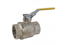 32mm ALB40P-257C1 Brass Ball Valve with Yellow Locking Lever BSPP