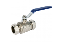 15mm ART89 Brass Ball Valve Blue Lever CxC Ends PN25