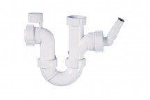 40mm 434.15 White Washing Machine Trap with Upstand