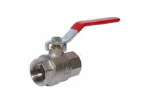 65mm ART54 Brass Ball Valve Red Lever BSPP Ends PN16