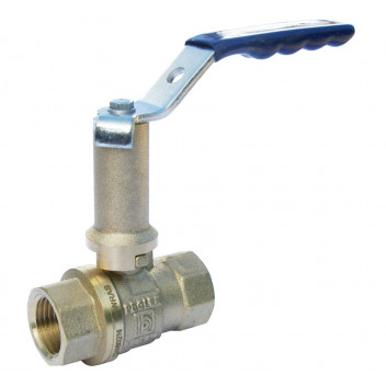 32mm PB550EL DZR Brass Ball Valve Blue Lever Extended PN25 FxF