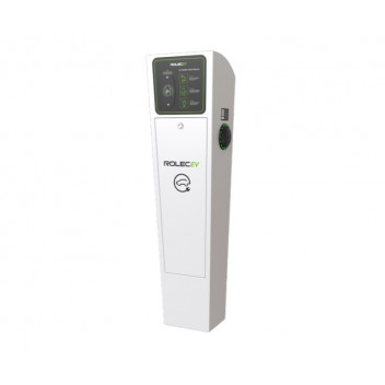 AutoCharge Smart EV Charging Pedestal - 2x up to 7.4kW Type 2 Sockets - White