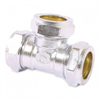 22mm Chrome Compression Equal Tee CP601