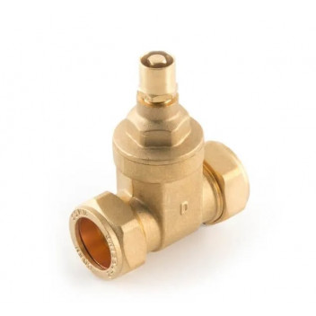 22mm BS5154 Brass PN16 Lockshield Gate Valve CxC