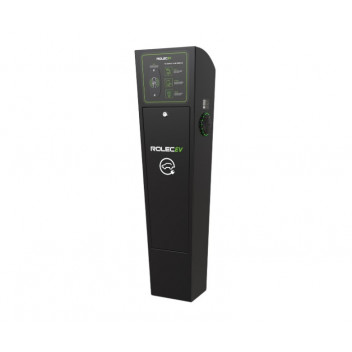 AutoCharge Smart EV Charging Pedestal - 1x up to 7.4kW Type 2 Socket - Black