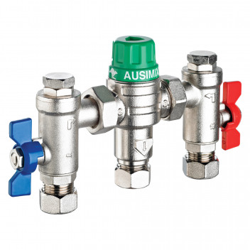 15mm Ausimix 4-in-1 Dual Thermostatic Mixing Valve