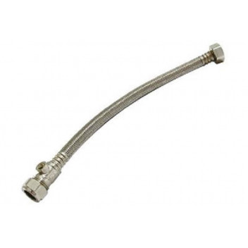 22x3/4\" Flexible Tap Connector c/w Iso valve 300mm Long