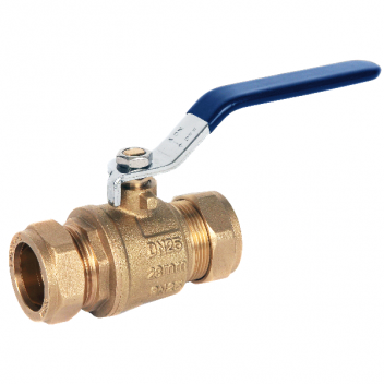 15mm ART59 Dzr Brass Full Bore Ball Valve Cxc Pn25 C/W Blue Lever