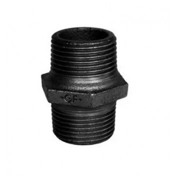 25 x 15mm F245 Black Malleable Iron Hex Nipple