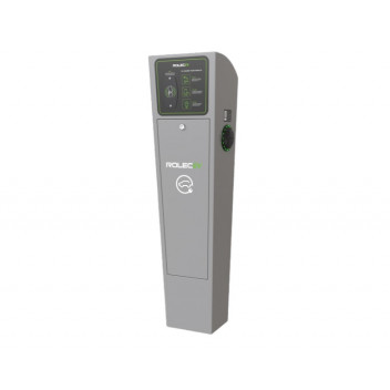 AutoCharge Smart EV Charging Pedestal - 1x up to 22kW 3PH Type 2 Socket - Grey