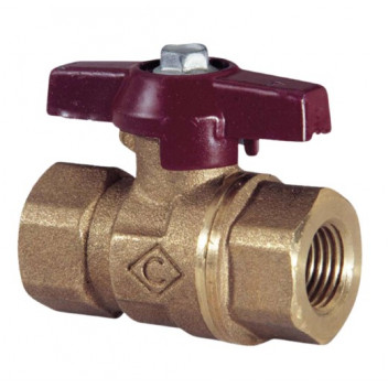 50mm D171T Bronze Ball Valve T-Handle PN25 FxF