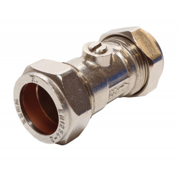 15mm ART18 Chrome Plated Brass Isolating Valve CxC