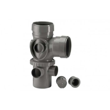 110mm 104.412.92 Grey 92deg Spigot Equal Variable Branch