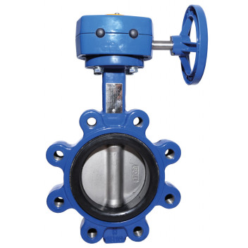 250mm ART135GB Ductile Iron Lugged and Tapped Butterfly Valve with gearbox PN16