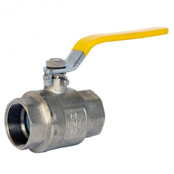 8mm ART40P Brass Ball Valve Yellow Lever BSPP Ends FxF