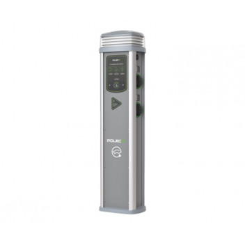 Quantum Smart EV Charging Pedestal - 4x up to 7.4kW Type 2 Sockets - Grey