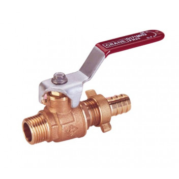 25mm D171MHU Bronze Ball Valve Male Hose Union Red Lever PN25