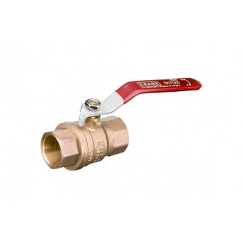 25mm D171 Bronze Ball Valve Red Lever PN25 FxF