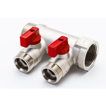 3/4 x 1/2\" FS5 2 Port Manifold - Red