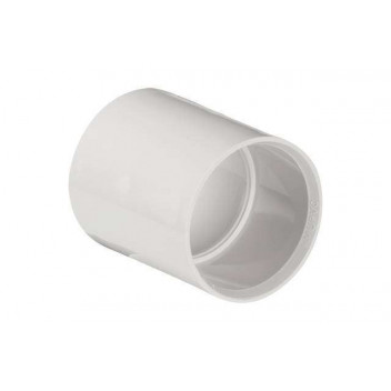 32mm 210.125 White Double Socket Straight Coupler