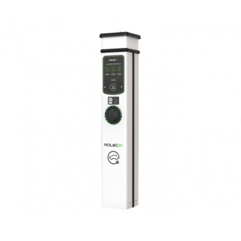 BasicCharge Smart EV Charging Pedestal - 1x up to 22kW 3PH Type 2 Socket - White