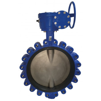 400mm ART135GB Ductile Iron Lugged and Tapped Butterfly Valve with gearbox PN16