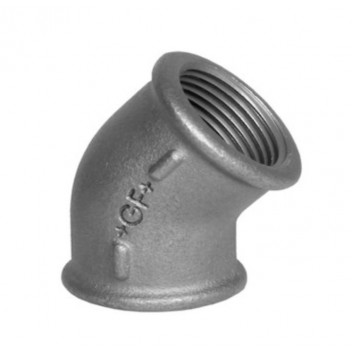 50mm F120 Galvanised Malleable Iron 45 Degree Elbow