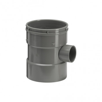 110/40mm 120.4.15 Grey Single Bossed Pipe Double Socket Connector