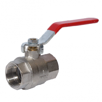 50mm ART54 Brass Ball Valve Red Lever BSPP Ends PN25